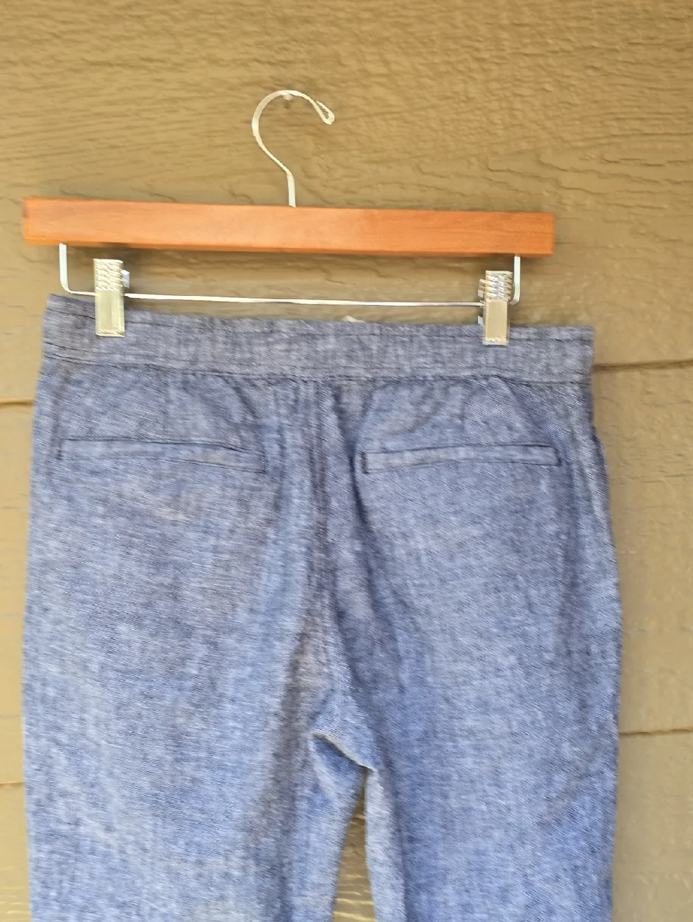 J.Crew Men's Casual Linen Blend Pants Blue Small